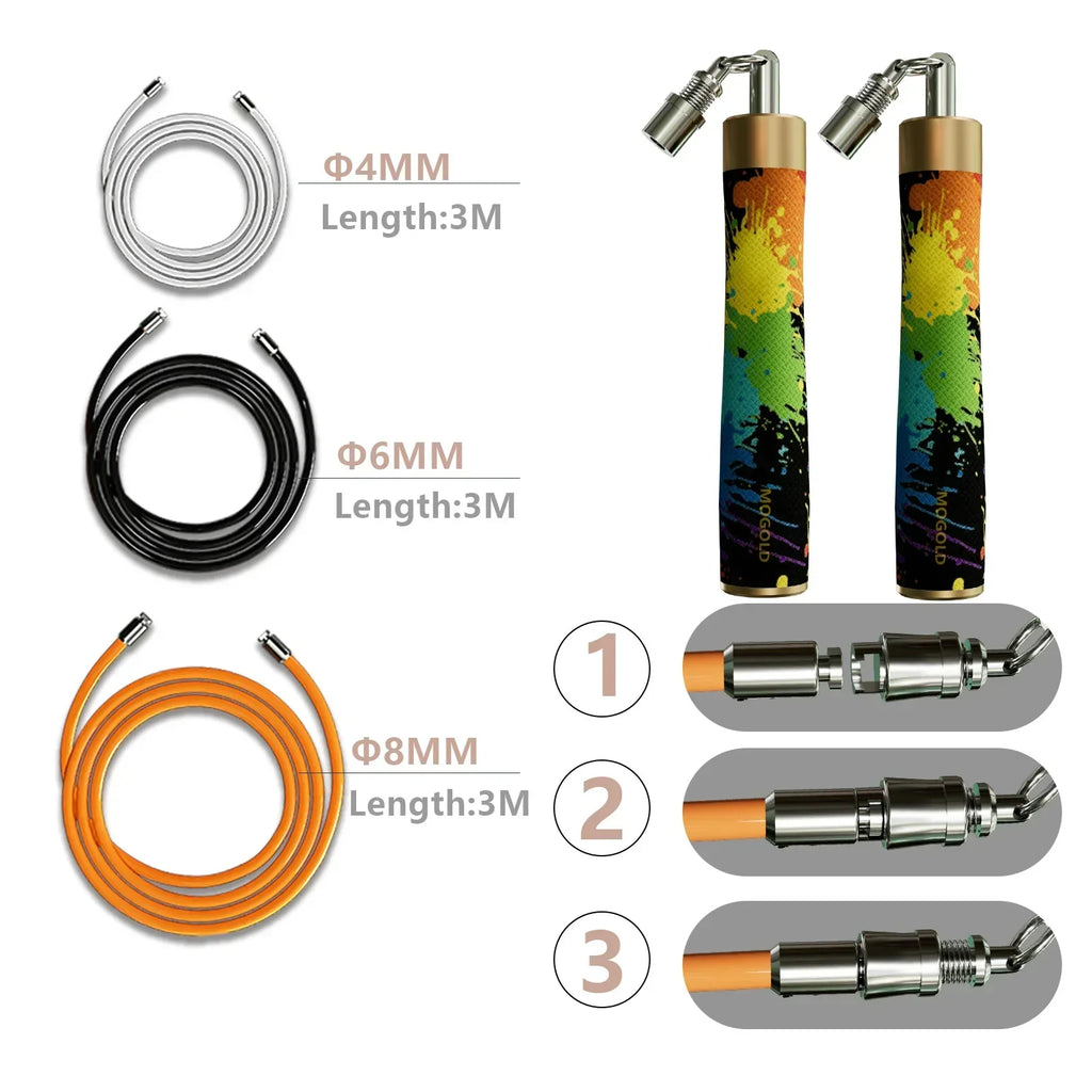NNEOBA Creative Graffiti Adjustable Jump Rope for Gym & CrossFit
