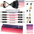 17pcs Fitness Resistance Bands Set – Medium Tension